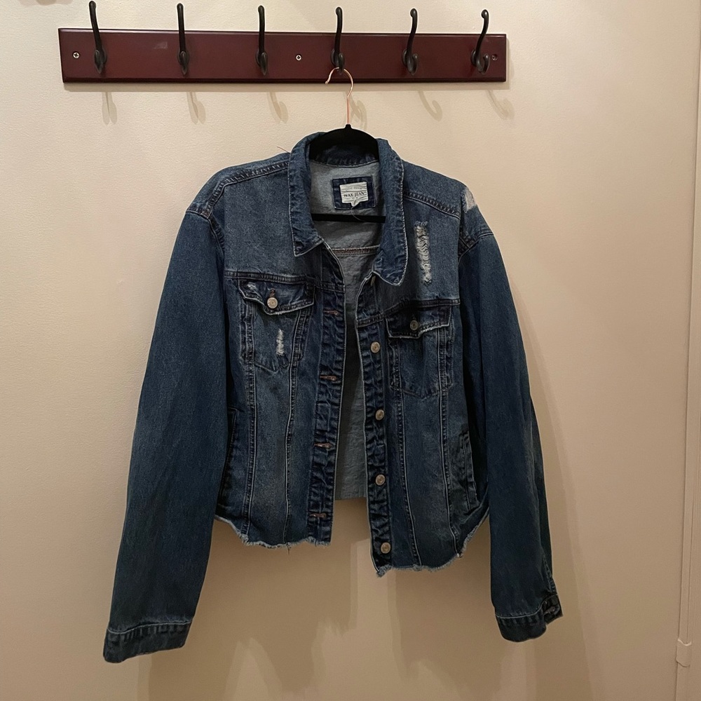 Cropped Denim Jacket -$15